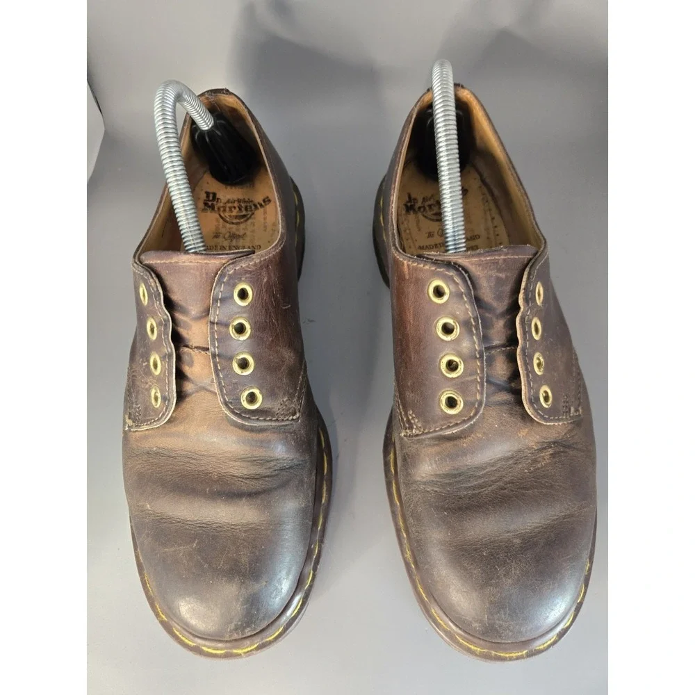 Vintage Dr. Martens 1561 Oxford Shoes Men's 8 Brown Leather Made in England